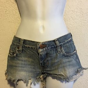 Distressed Cutoff Denim Jean Short Shorts A&F 00